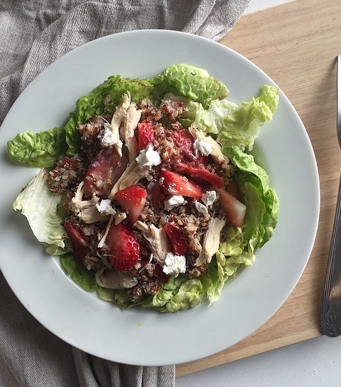 salade quinoa chèvre fraise