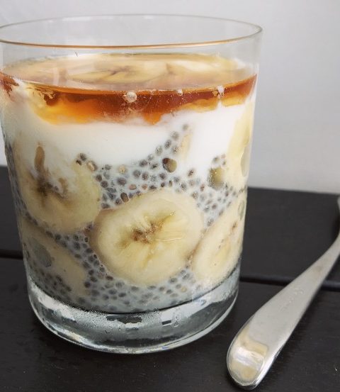 chia pudding banane thefitnesstheory