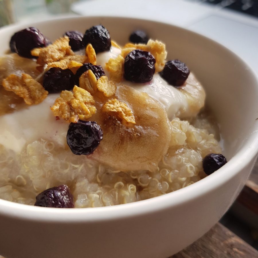 quinoa sucré banane myrtille céréales