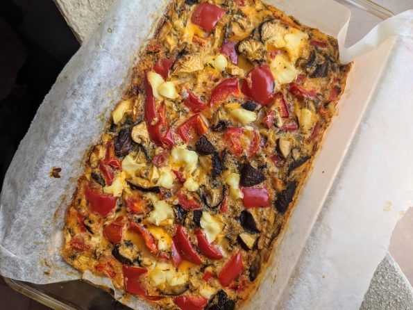 recette frittata rapide légumes poivron