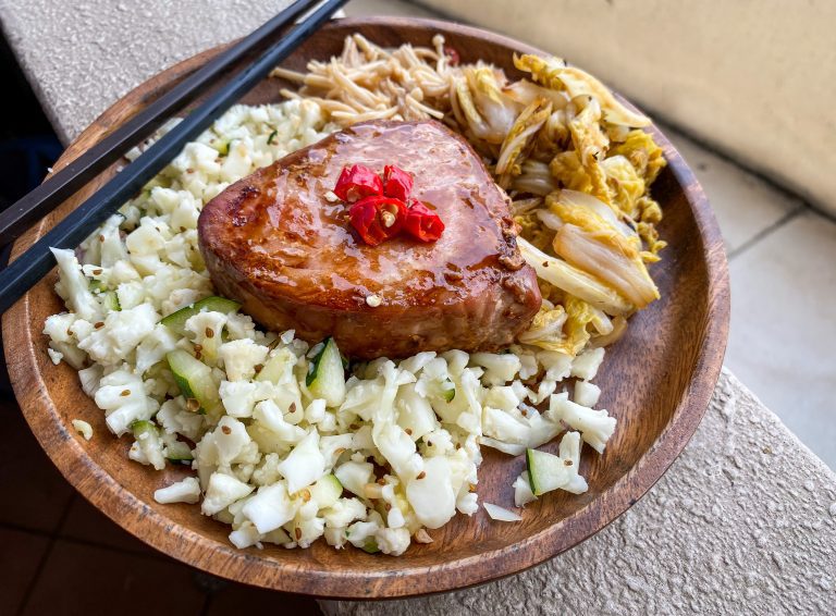 steak de thon mariné four soja