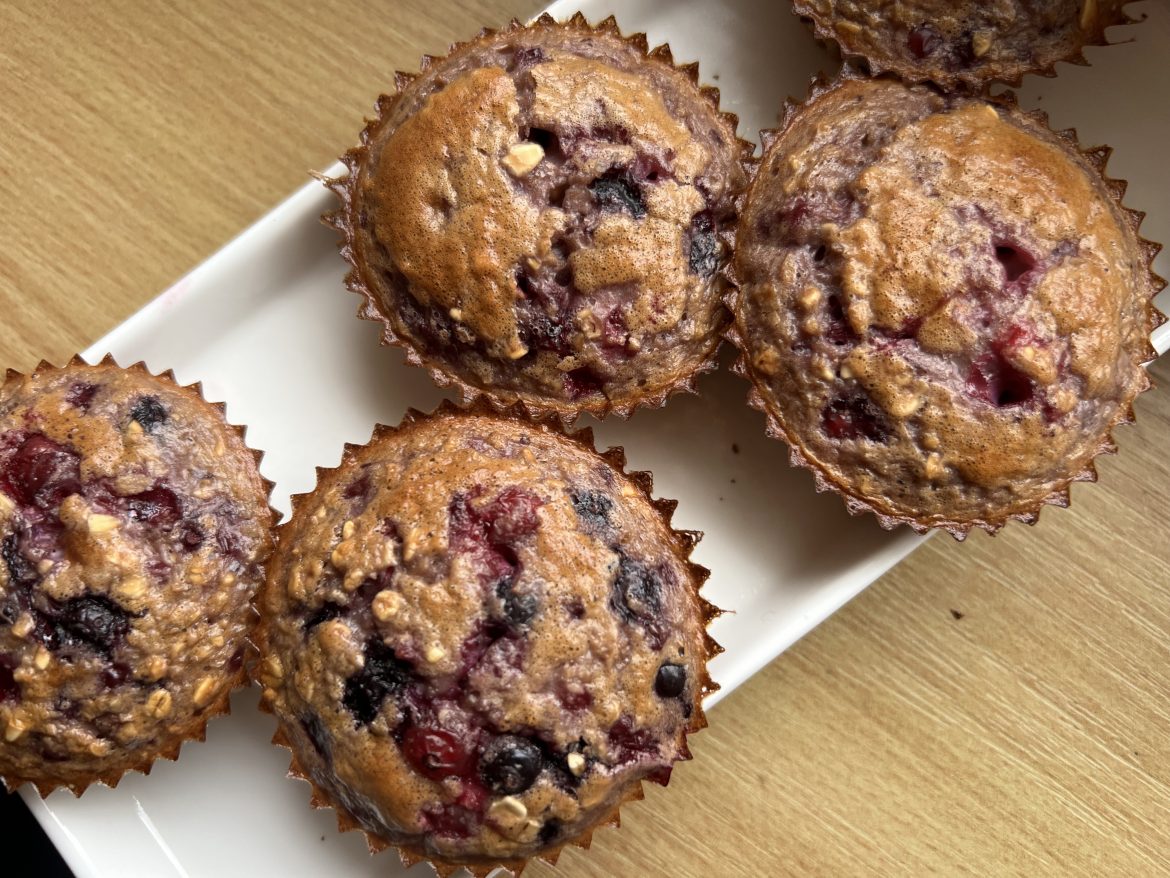 muffins avoine fruits rouges healthy petit déjeuner