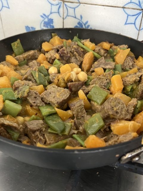 curry seitan courge légumes