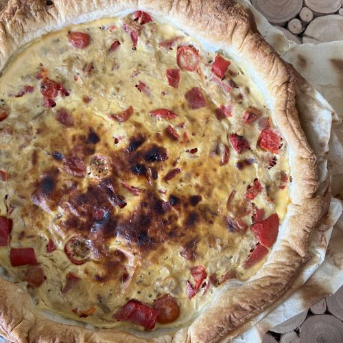 quiche allégée thon poivron tomate sans creme